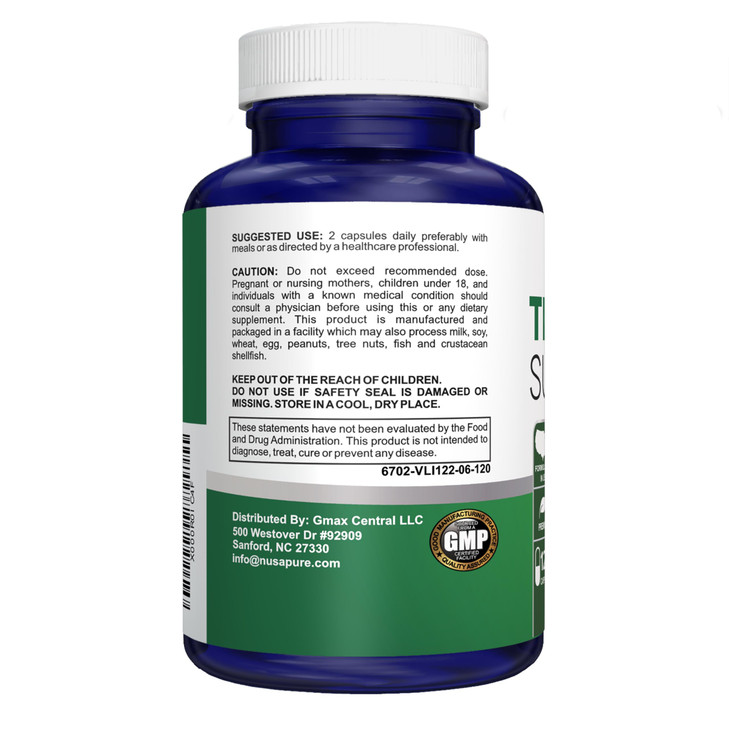 NusaPure Thyroid Support Supplement (Non-GMO) 120 caps, Ashwaganda, Iodine