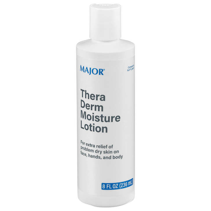 MAJOR Thera Derm Moisture Lotion - Helps Offer Dry Skin Relief on Face, Body, and Hands - 8 Fl Oz (1 Pack)