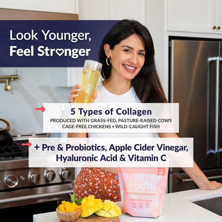 SkinnyFit - Super Youth Collagen for Women - Multi Collagen Peptides Powder