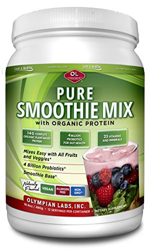 Olympian Labs Pure Smoothie Mix, Pea Protein Powder Plus Probiotics, Vitamins