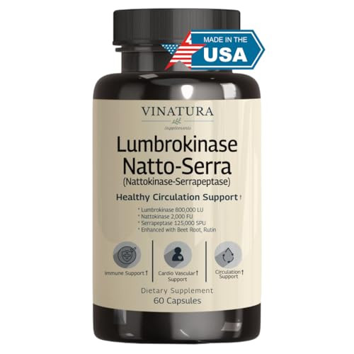 VINATURA Lumbrokinase, Nattokinase 2000FU & Serrapeptase
