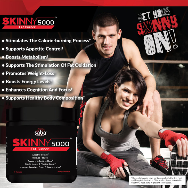 Saba Skinny 5000 -Fat Loss -Weight Loss-Appetite Control -Mild Jitter-Free
