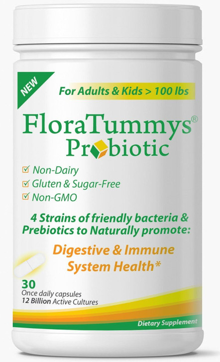 FloraTummys Best Probiotic for Women, Men and Kids. 12 Billion CFU, 4 Probiotic