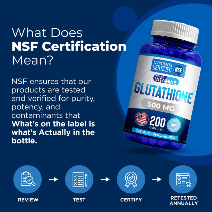 We Like Vitamins - NSF Certified Glutathione Supplement