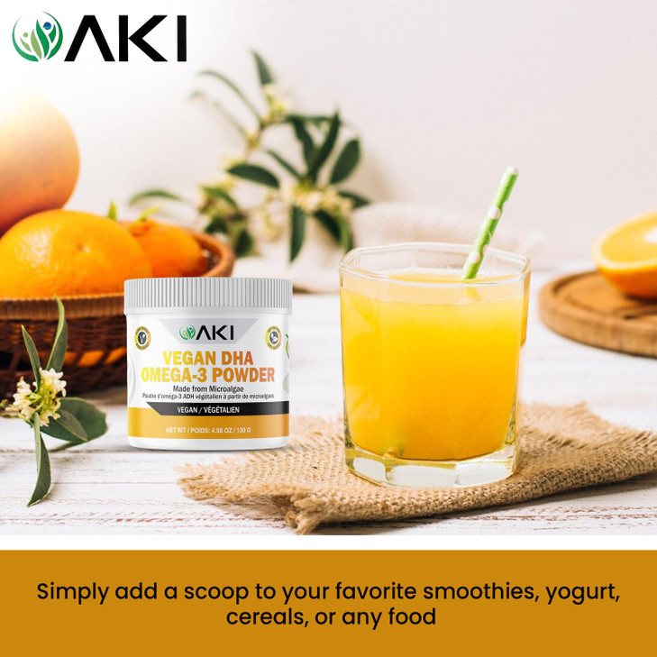 AKI Omega 3 DHA Micro Algae Powder Supplements