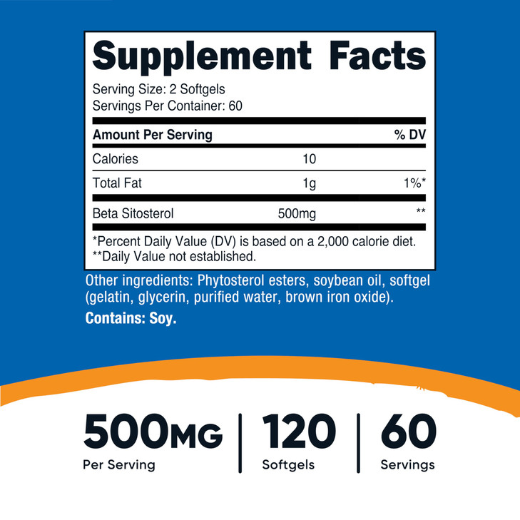Nutricost Beta Sitosterol 120 Softgels, 500mg