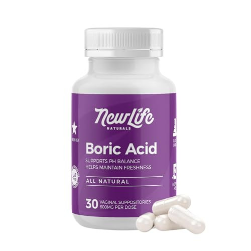 NewLife Naturals - Boric Acid Suppositories for Women pH Balance Pills