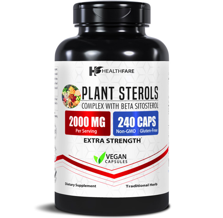Healthfare Plant Sterols Capsules 2000mg - 240 Vegan Capsules