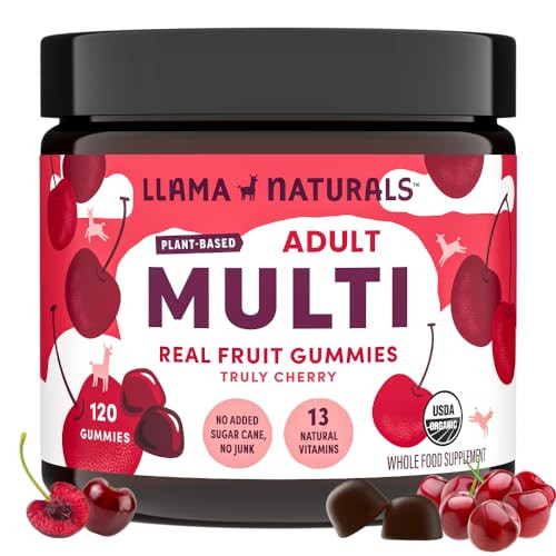 Llama Naturals Multivitamin for Women and Men, Vegan, Organic Gummies