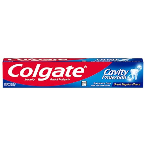 Colgate Cavity Protection Travel Toothpaste with Fluoride, ADA Accepted, TSA Approved Size - 2.5 Ounce (6 Pack)