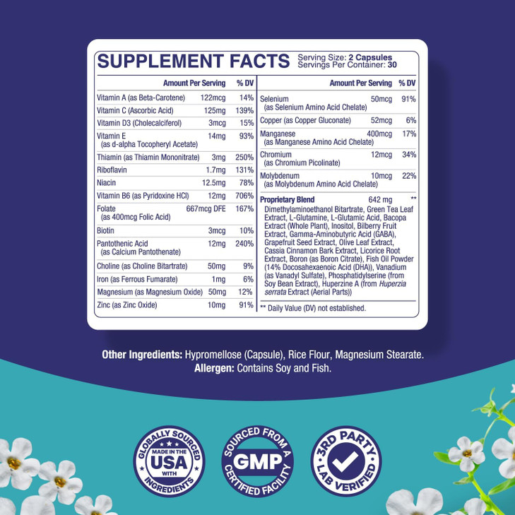 Nootropic Brain Supplement for Memory and Focus Enhancement