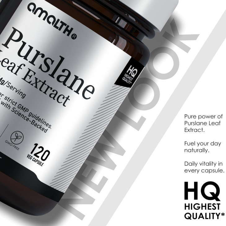 AMALTH Purslane Capsules - 120 Count - Portulaca Oleracea Extract