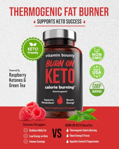 Vitamin Bounty Burn On Thermogenic Keto Fat Burner for Men & Women