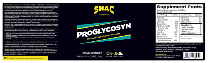SNAC System Proglycosyn Vanilla Cream 2.6 lb (1180 g) by SNAC System