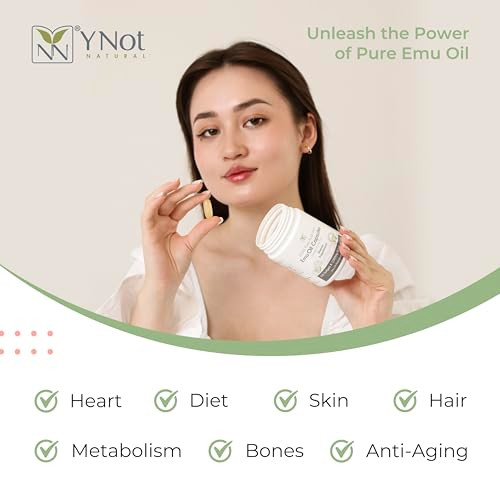 Emu Oil Capsules - Heart, Hair, Metabolism & Joint Support Supplement