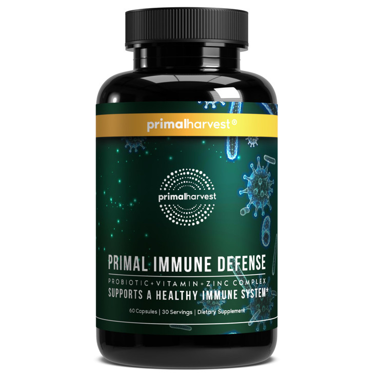 Primal Harvest Immune Defense 10-in-1 Supplement with Probiotics, Zinc