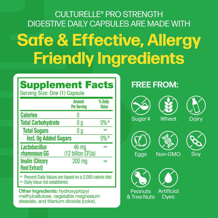 Culturelle Pro Strength Daily Probiotics For Digestive Health (2 Month Supply)