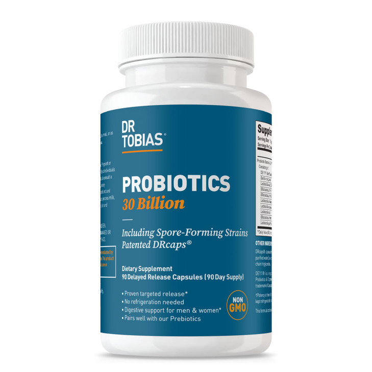 Dr. Tobias Probiotics 30 Billion, 10 Strains, 30 Billion CFU's, Targeted Release