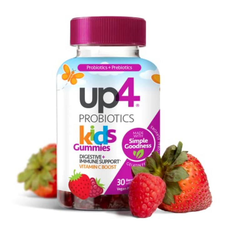 up4 Kids Probiotic Gummies, Digestive and Immune Support with Prebiotics