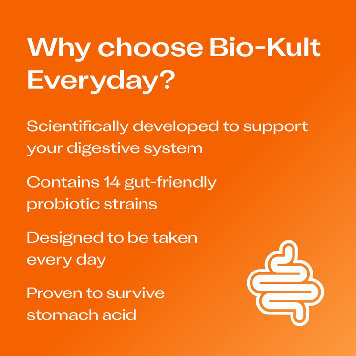 Bio-Kult Gut Health Probiotic Supplement, 14 Strains, Probiotics for Women &