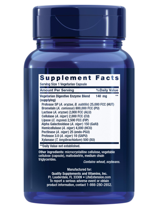 Life Extension Enhanced Super Digestive Enzymes, Supports Digestion, Comfort