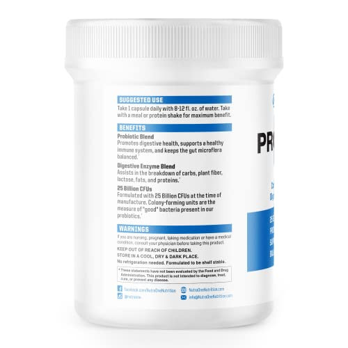 NutraOne ProbioticX Probiotic Supplement for Women & Men Digestive Health &