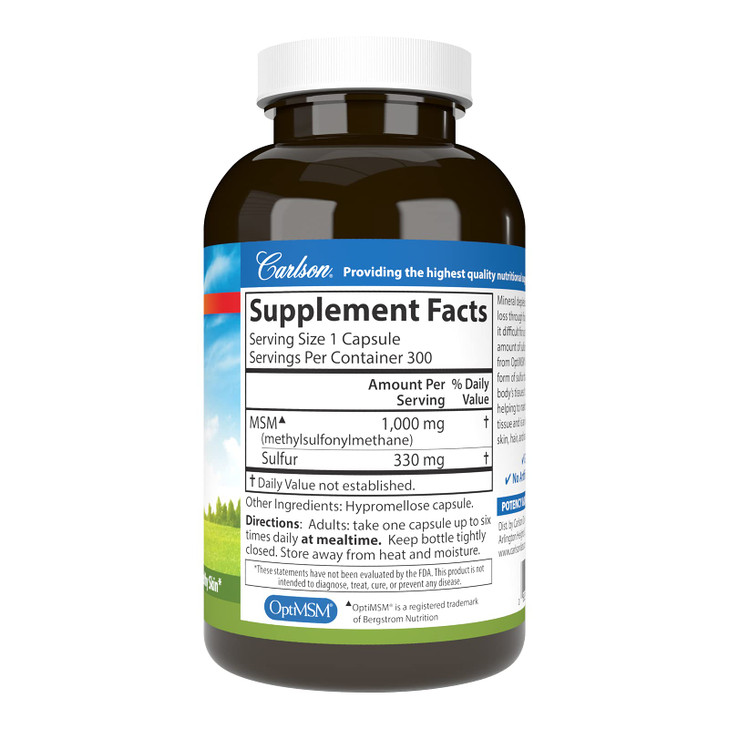 Carlson - M-S-M Sulfur, 1000 mg