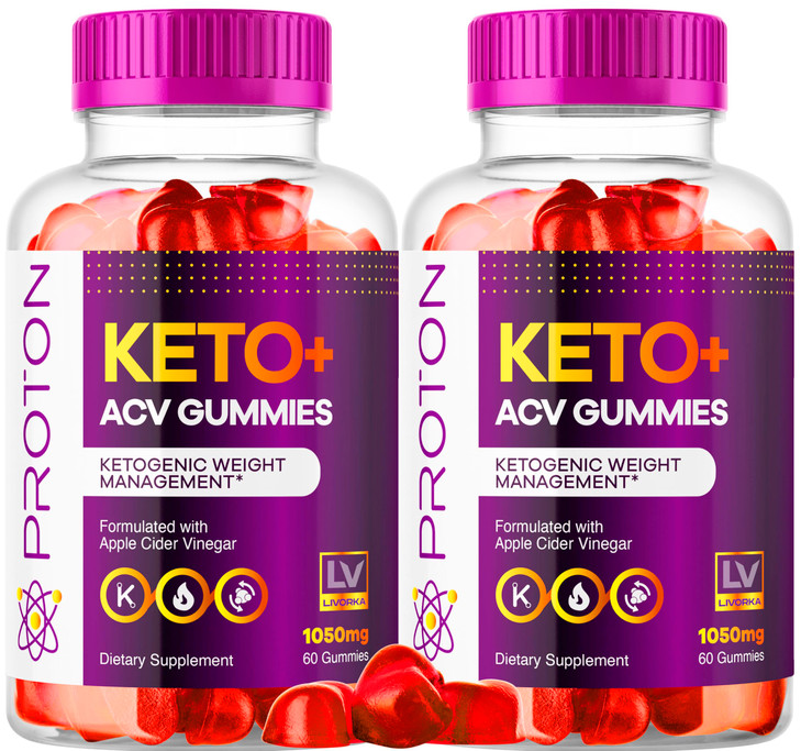 (2 Pack) Proton Keto ACV Gummies, Proton Keto Plus ACV Gummies 1050MG, Proton