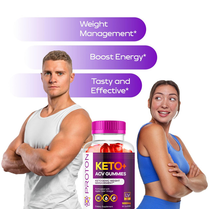 (2 Pack) Proton Keto ACV Gummies, Proton Keto Plus ACV Gummies 1050MG, Proton