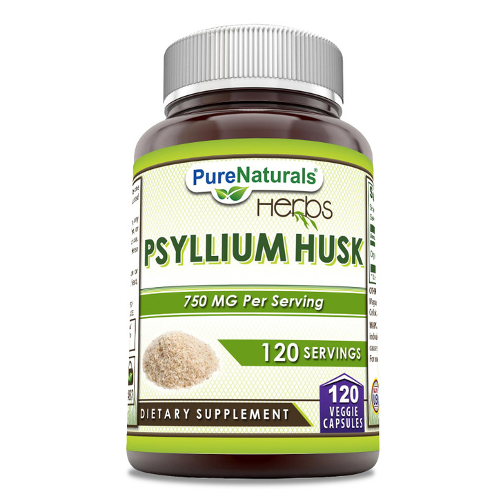 Pure Naturals Psyllium Husk Supplement - 750 Mg Per Serving