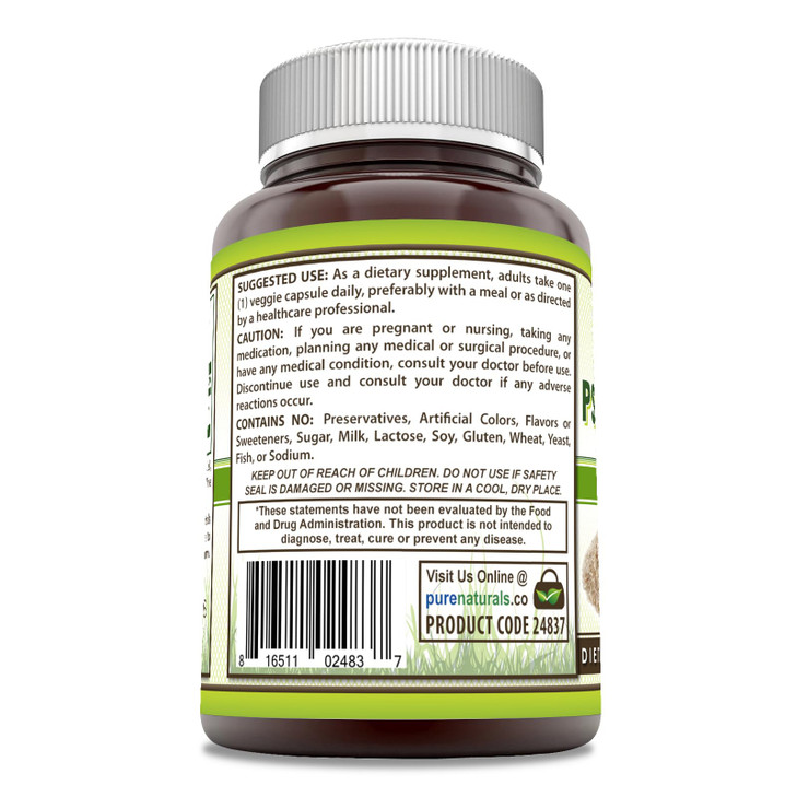 Pure Naturals Psyllium Husk Supplement - 750 Mg Per Serving