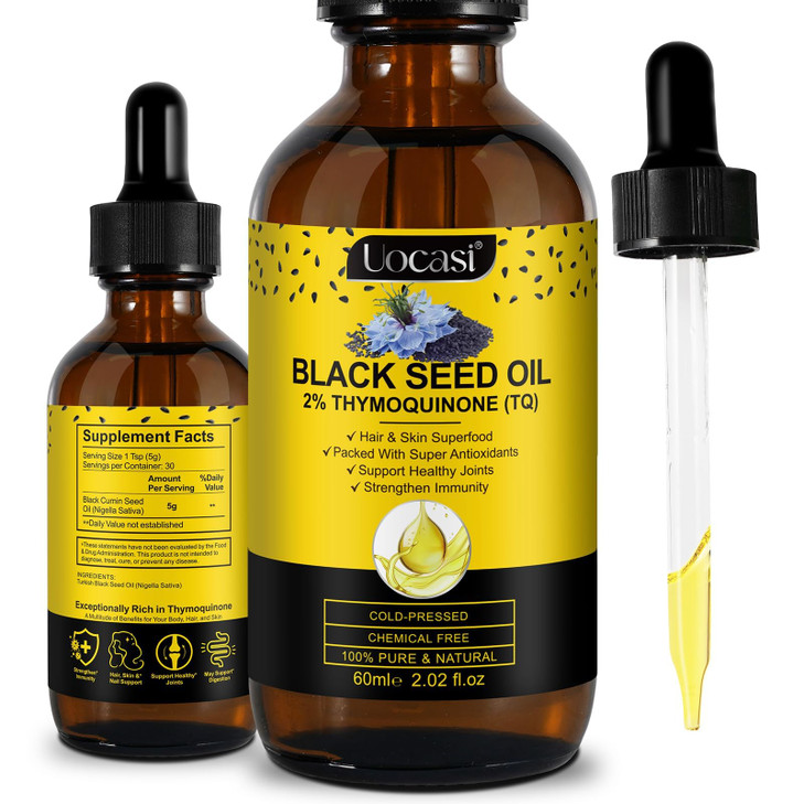 Uocasi Black Seed Oil, Cold Pressed, 100% Pure & Natural