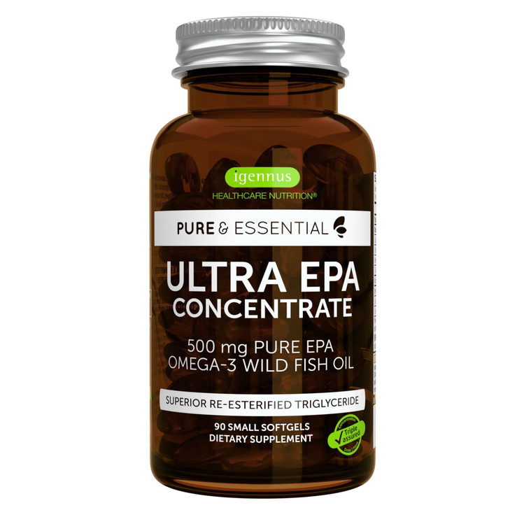 Igennus Ultra Pure Omega-3 EPA 500mg, Highly Concentrated IFOS Certified Wild