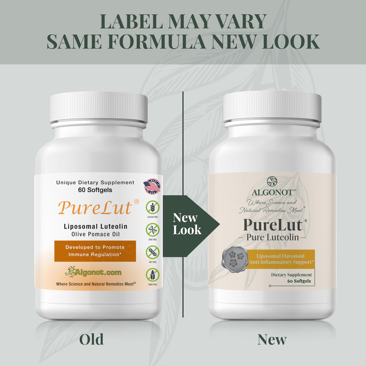 Algonot PureLut: Liposomal Luteolin - 60 gelcap | Patented Olive Oil Formula