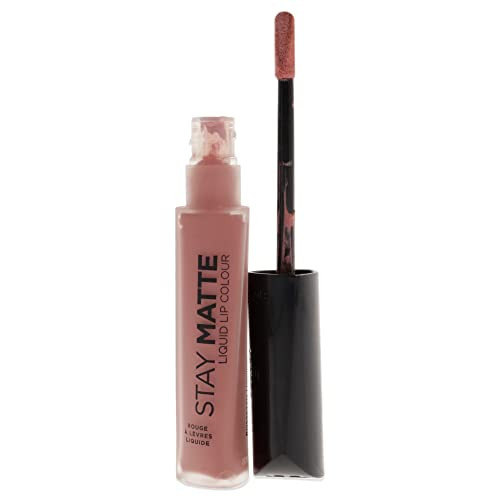 Rimmel London Stay Matte Liquid Lip Color with Full Coverage Kiss-Proof Waterproof Matte Lipstick Formula that Lasts 12 Hours - 110 Blush, .21oz