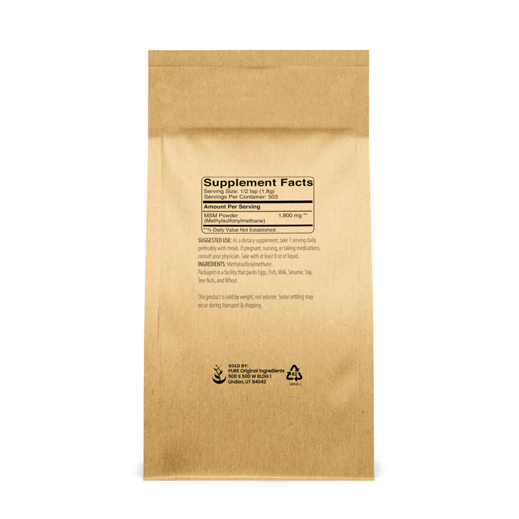 Methylsulfonylmethane MSM Powder (2 lbs), Always Pure, Natural Sulfur Dietary