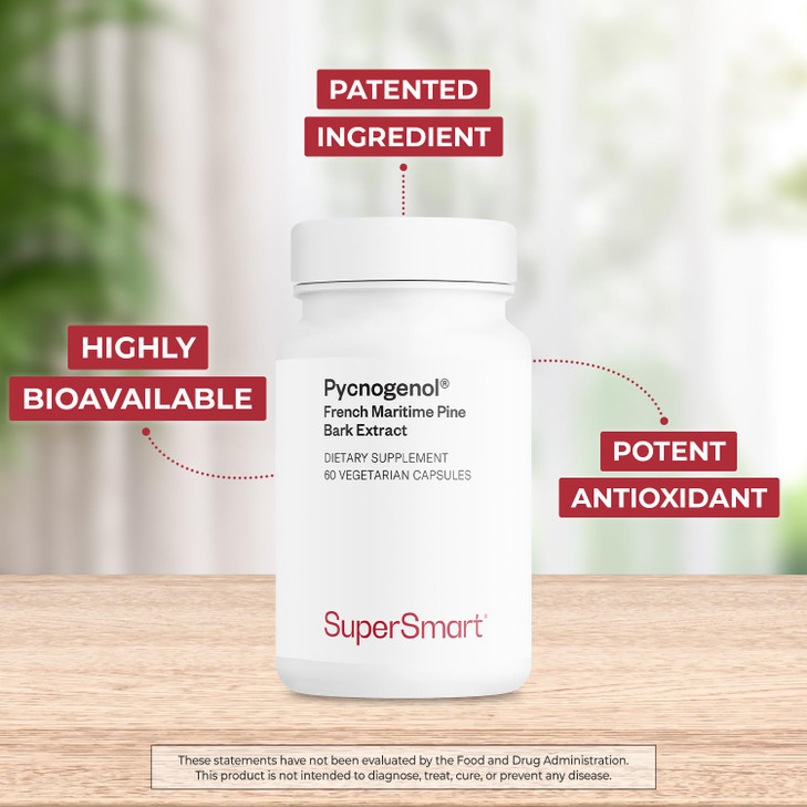 Supersmart - Pycnogenol 200mg per Day (Patented & Highly Bioavailable)