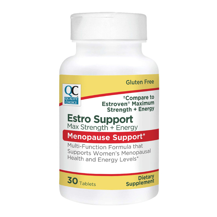 Quality Choice Estro Support Max + Energy Tablets Menopause Support 30 Count