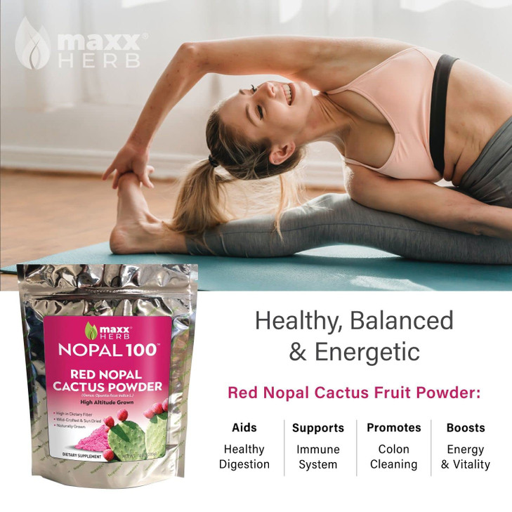 Maxx Herb Red Nopal Cactus Powder, Prickly Pear Powder