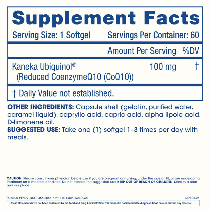 ProHealth Ubiquinol CoQ-10 (100 mg - 60 softgels)