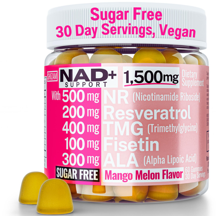 1500mg NAD+ Sugar Free Gummies