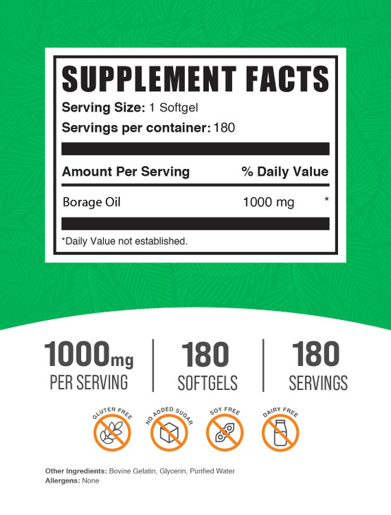 BulkSupplements.com Borage Oil Softgels