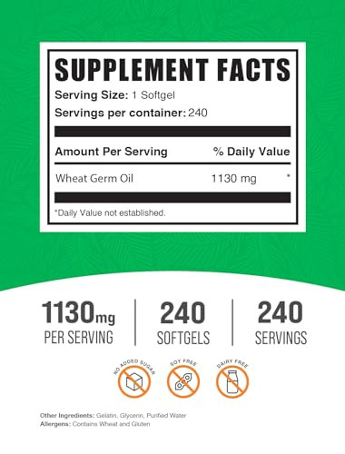 BulkSupplements.com Wheat Germ Oil Softgels
