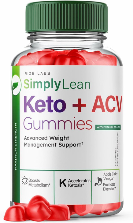 rize labs Simply Lean Keto + ACV Gummies for Advanced Weight Loss, Supplement