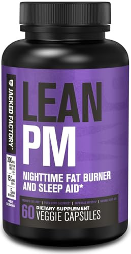 Jacked Factory Lean PM Night Time Fat Burner, Sleep Aid Supplement, & Appetite