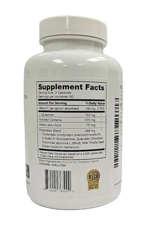 Max GXL, Unique NAC Formula, 180 Vegetable Capsules, 30 Servings (Pack of 2)