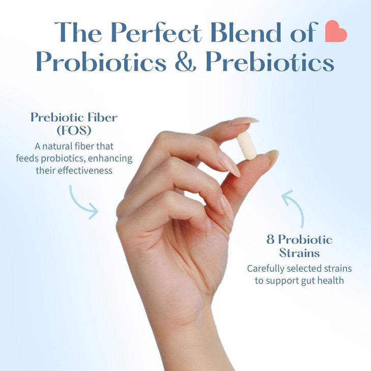 LOVEBUG Skinny Prebiotics and Probiotics for Women Digestive Health & Immune
