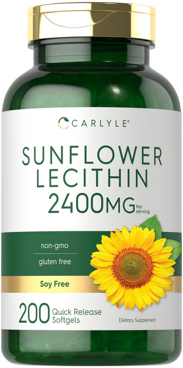 Carlyle Sunflower Lecithin Softgel Capsules - 2400mg