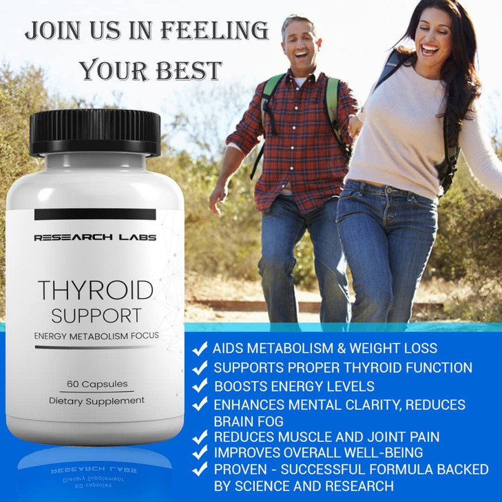Research Labs Thyroid Support + Iodine Supplement