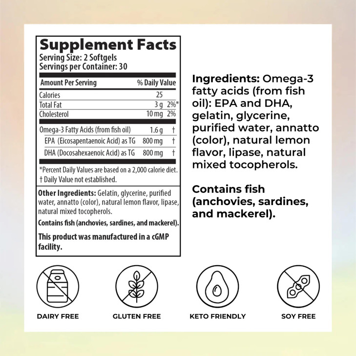 Reignite Wellness by JJ Virgin - Omega Plus - High-Dose Fish Oil Supplement